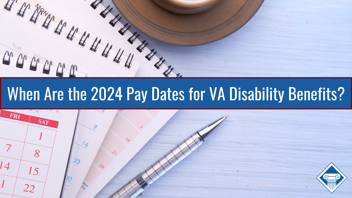 When are the 2024 pay dates for VA disability benefits?