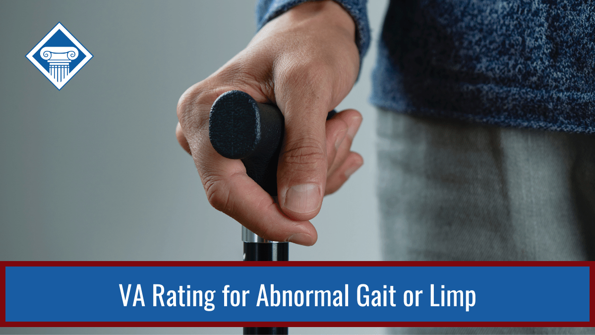 VA rating for abnormal gait or limp