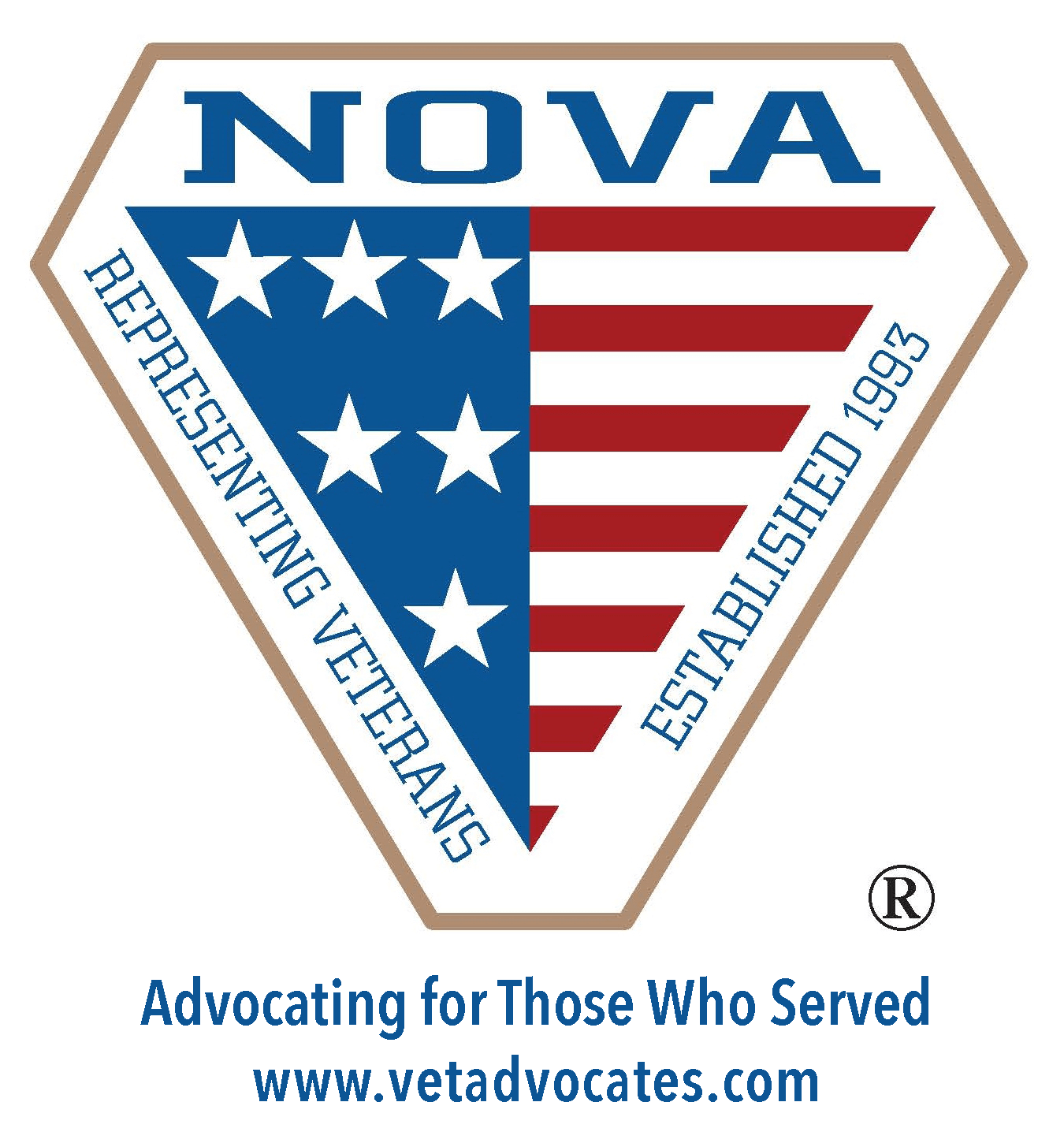 Logo for the National Organization of Veterans' Advocates, of which Woods and Woods is a member. 