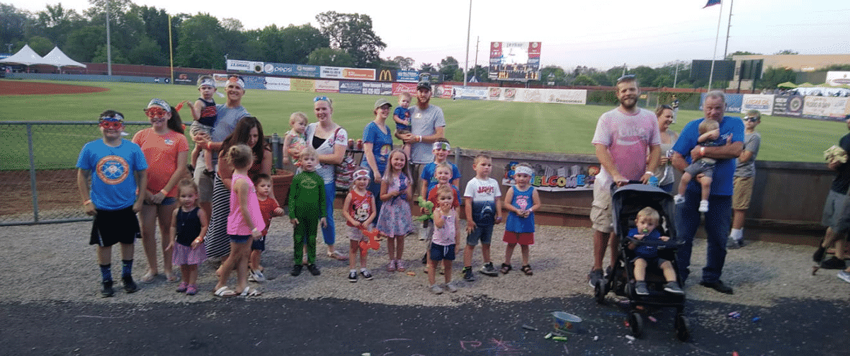 Picture of the Woods and Woods VA Disability team at the Evansville, Otters.