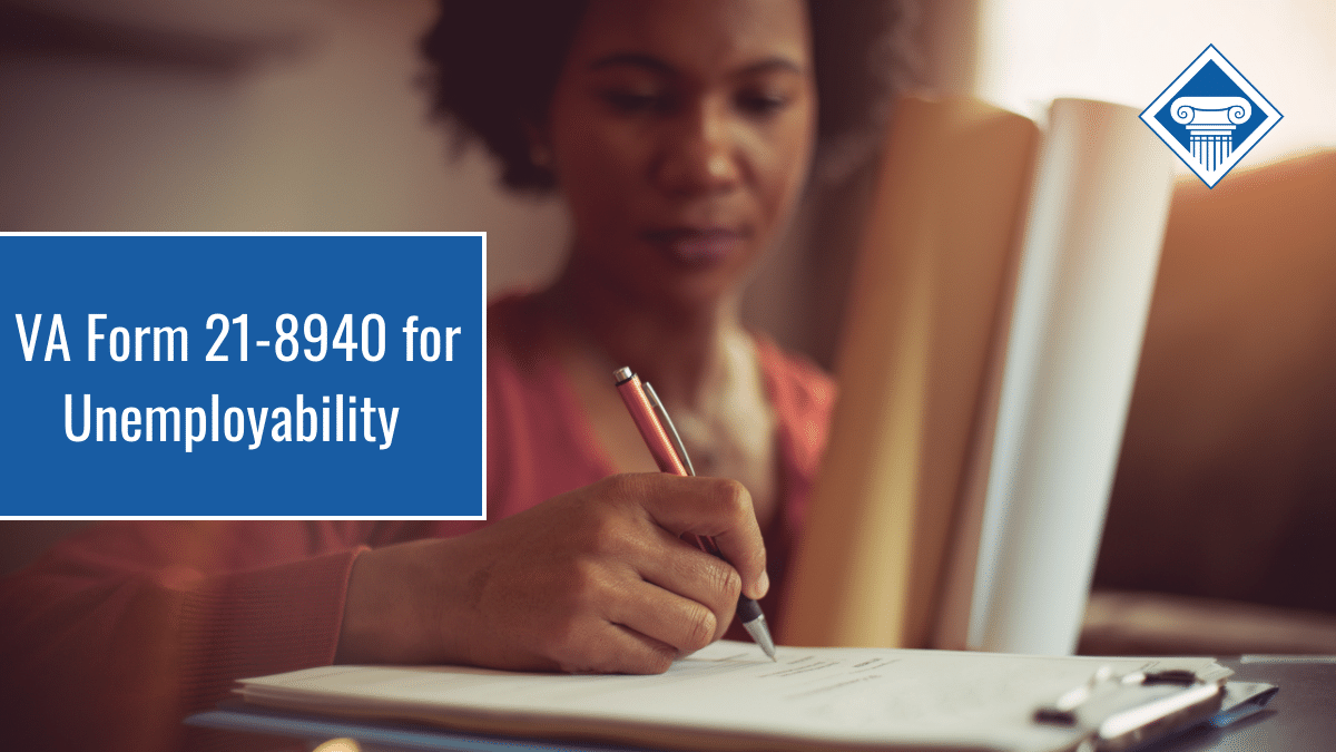 Va individual unemployability form 21 8940