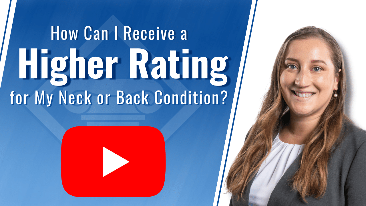 Video Getting A Higher Va Rating For Neck And Back Disabilities Video Getting A Higher Va Rating For Neck And Back Disabilities