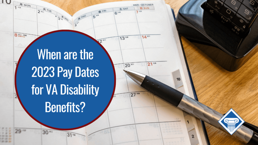 When are the 2023 payment dates for VA disability benefits?