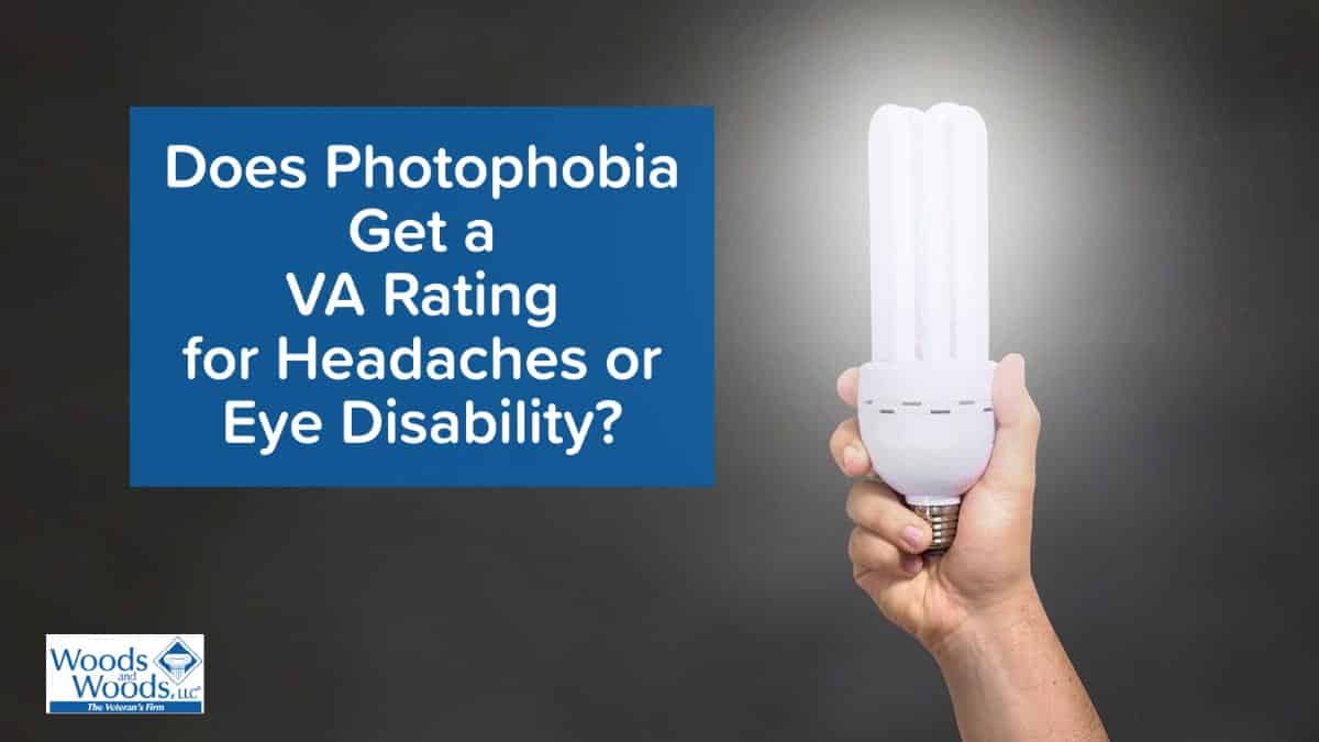 Does Photophobia Get a VA Rating for Headaches or Eye Disability?